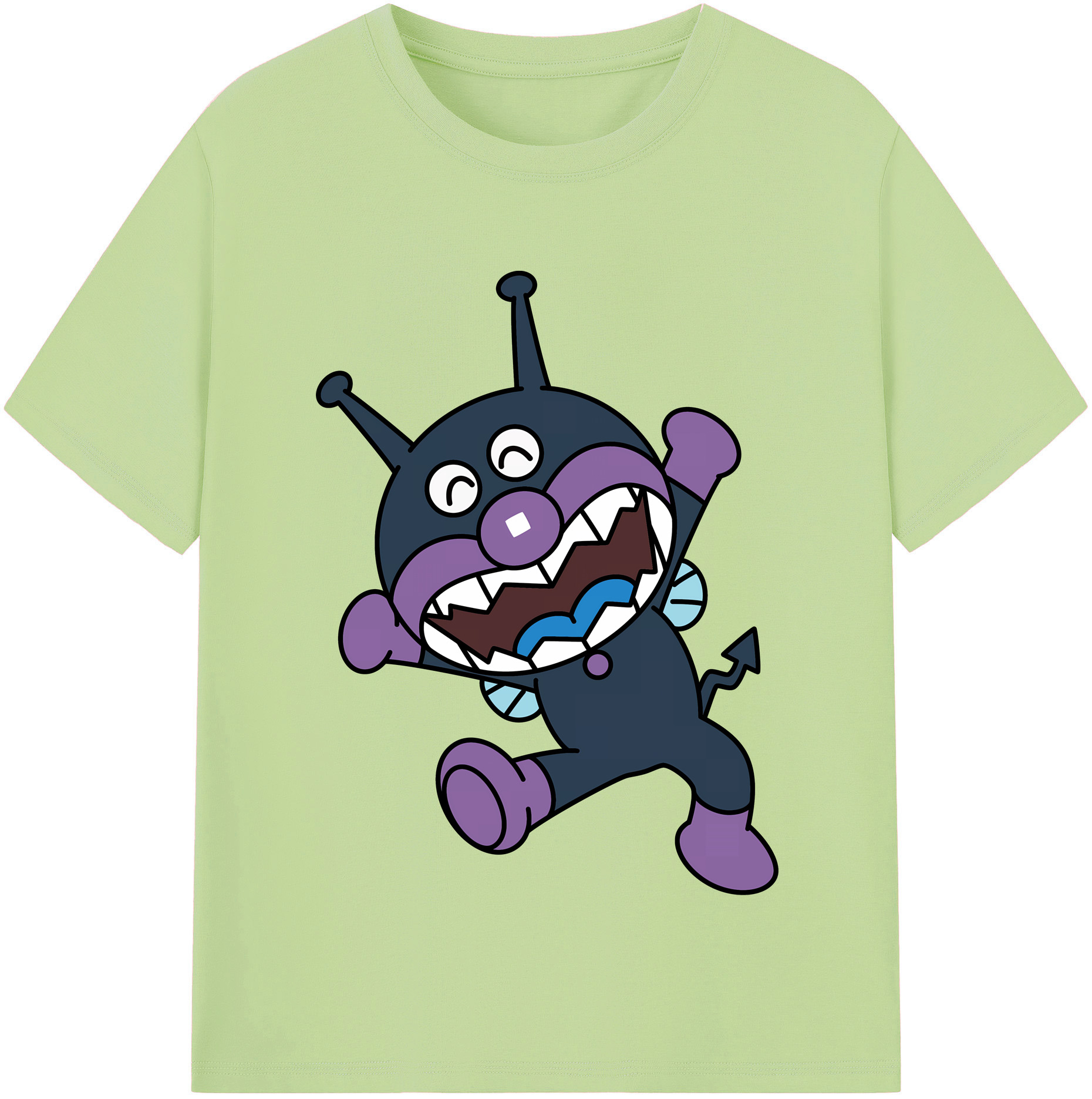 （画像用） アンパンマン Anpanman 綿100％半袖Tシャツ（フロントプリント）